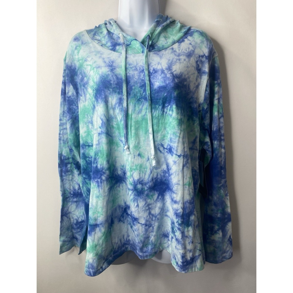 Bally Total Fitness Womens Tie Dye‎ Shirt 1X Sporty Gym Wear Street Wear Comfy